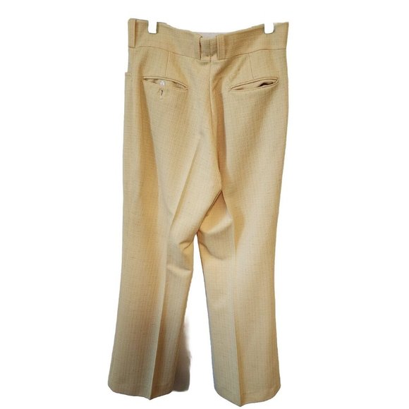 Vintage Retro Mens Lee Wald Yellow Suit Jacket Pants Disco Pimp Summer Vacation - Picture 6 of 16
